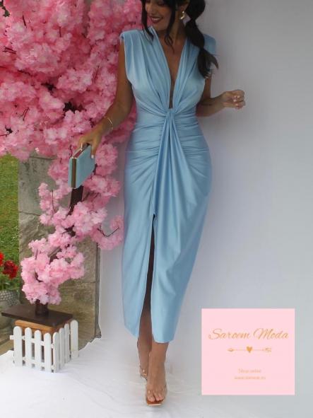 Vestido Damia Azul Bebé Satinado [1]