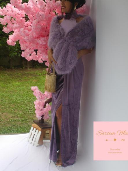 Vestido Agnes Terciopelo Lila [5]