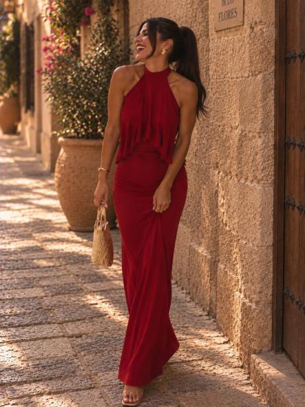 Vestido Linda Rojo Vino [1]