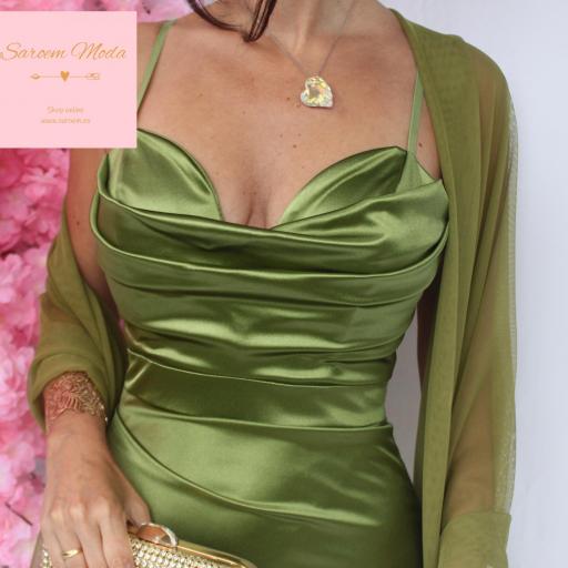 Vestido Aubrey Verde Oliva [4]