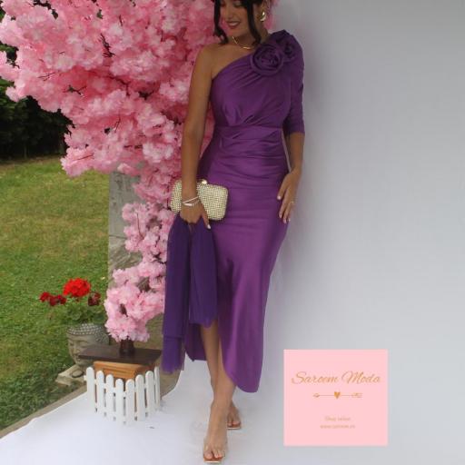 Vestido Evelina Morado