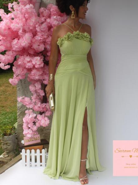 Vestido Amelia Verde Manzana [0]