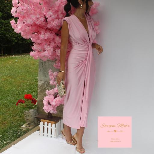 Vestido Damia Rosa Bebé Satinado