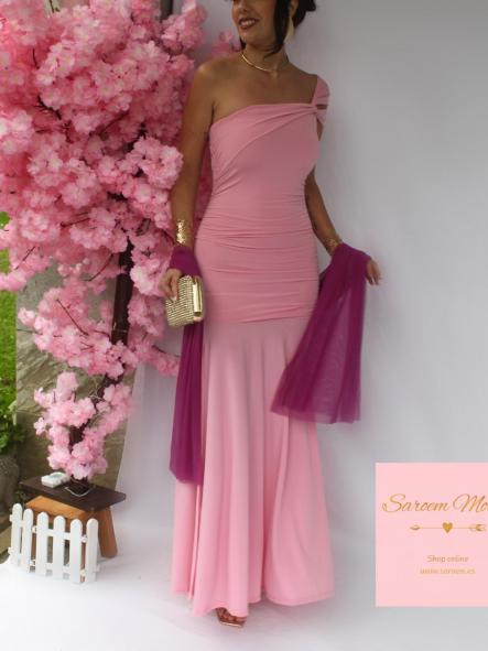 Vestido Salma Rosa Chicle  [1]