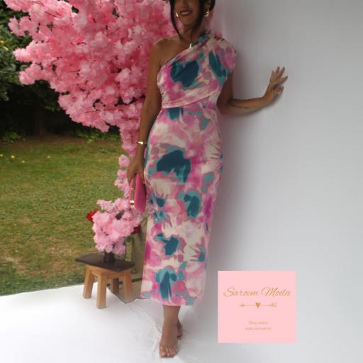 Vestido Samara Estampado Rosa [1]
