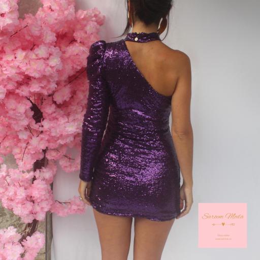 Vestido Ema Lentejuelas Morado [4]