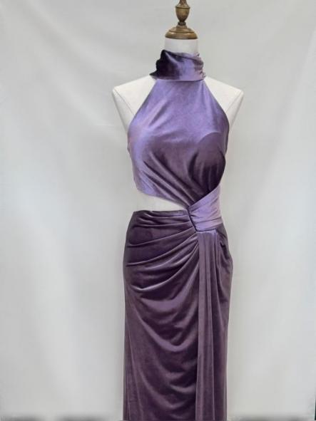 Vestido Agnes Terciopelo Lila [3]