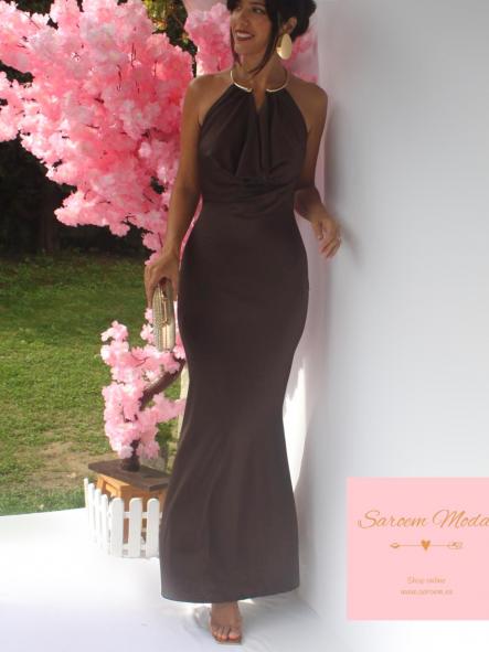 Vestido Lin Marrón Chocolate [2]