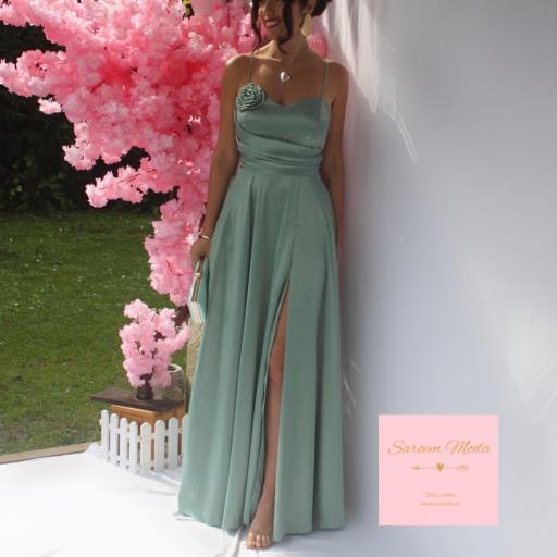 Vestido Imogen Verde Basil 