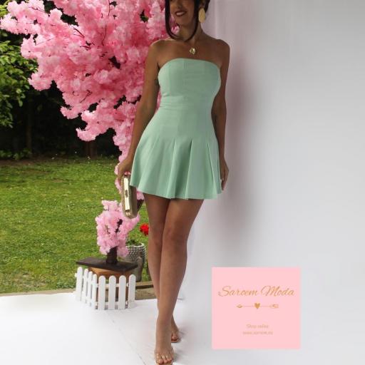Mini Vestido Aiko Verde Agua [2]