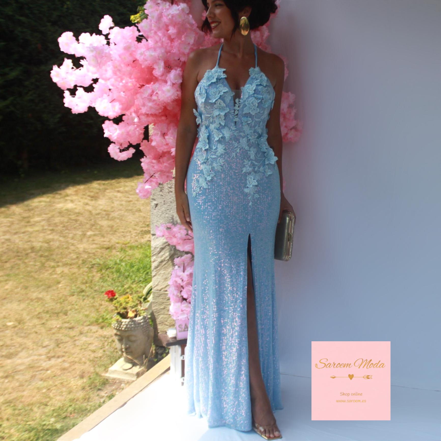 Vestido Sirena Azul