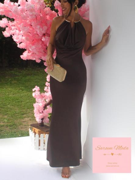 Vestido Lin Marrón Chocolate [1]