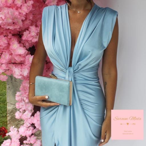 Vestido Damia Azul Bebé Satinado [2]