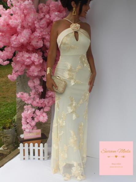 Vestido Flor Mantequilla [1]