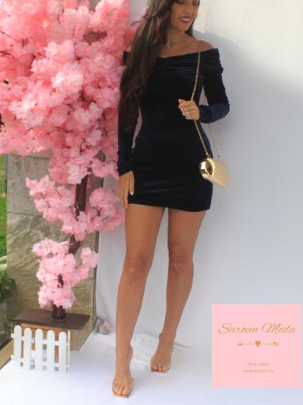 Vestido Lula Terciopelo Azul Marino [2]