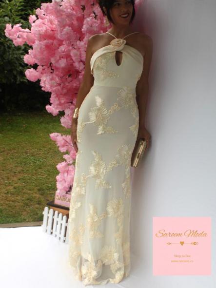 Vestido Flor Mantequilla [0]
