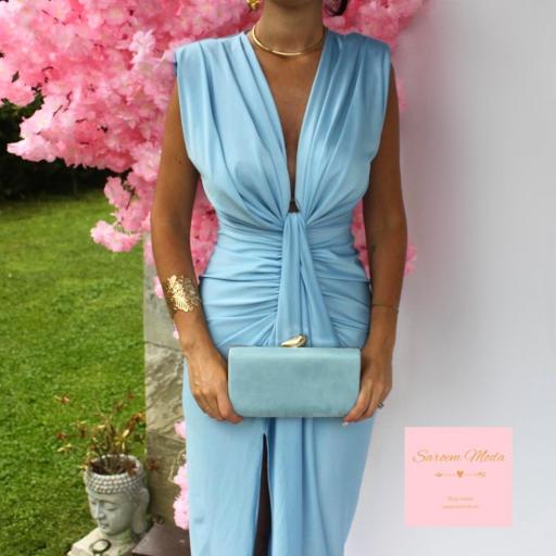 Vestido Damia Azul Bebé Satinado [3]