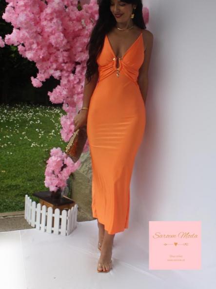 Vestido Bela Naranja