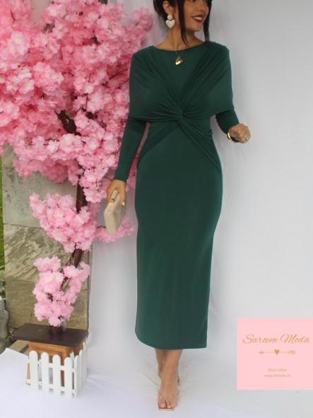 Vestido Sofía Verde Botella