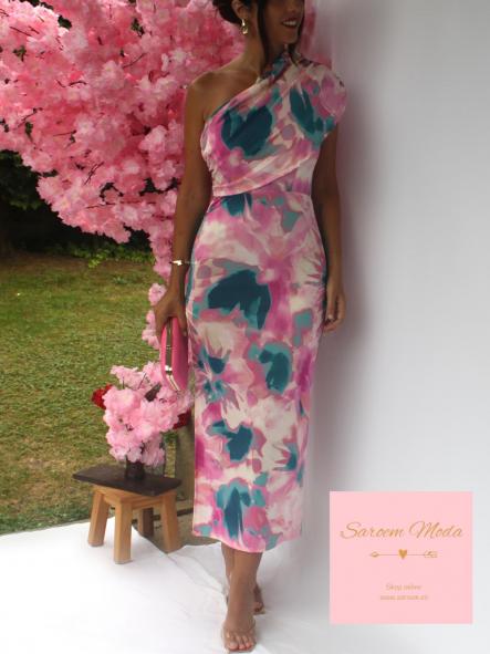 Vestido Samara Estampado Rosa [1]