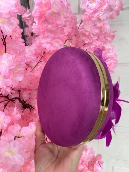 Bolso Redondo Plumas Buganvilla [2]