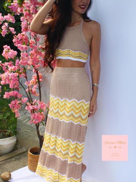 Conjunto Crochet Amarillo Camel [1]