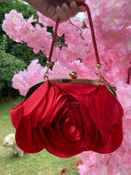 Bolso Flor Rojo