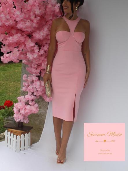 Vestido Strass Rosa Pastel  [2]