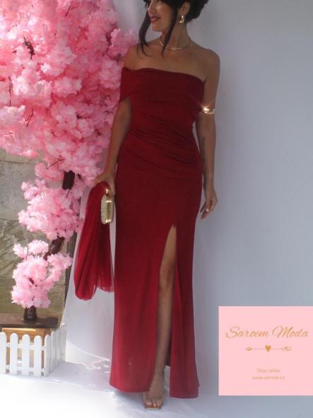 Vestido Támesis Glitter Vino [2]