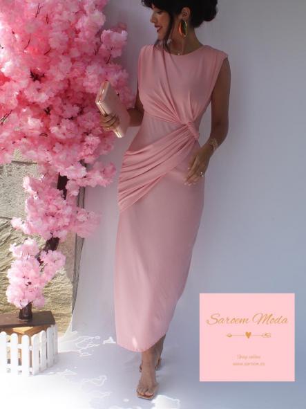 Vestido Sol Rosa Manga Corta