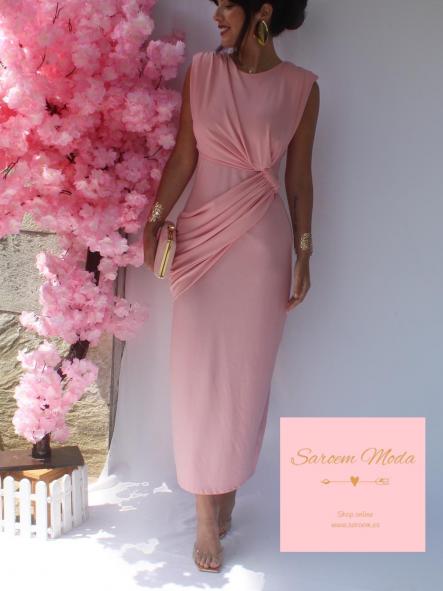 Vestido Sol Rosa Manga Corta [1]