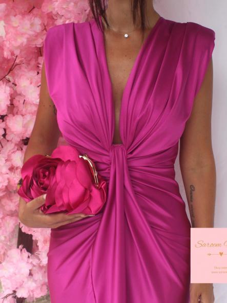 Vestido Damia Fucsia Satinado [3]