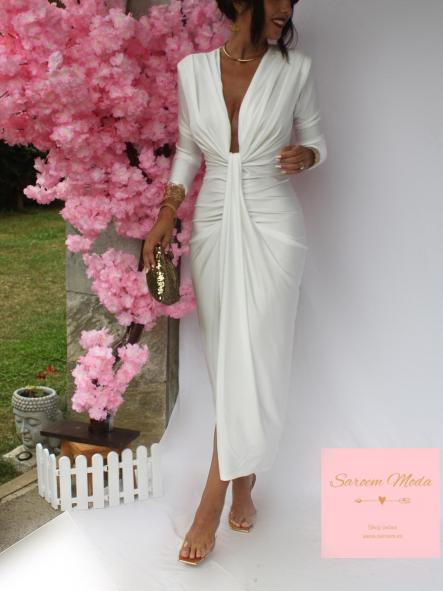 Vestido Damia Blanco Manga Larga [1]