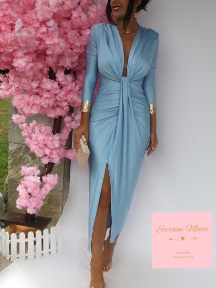 Vestido Damia Azul Bebé Manga Larga  [1]