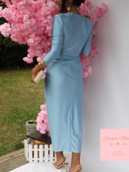 Vestido Damia Azul Bebé Manga Larga  [2]