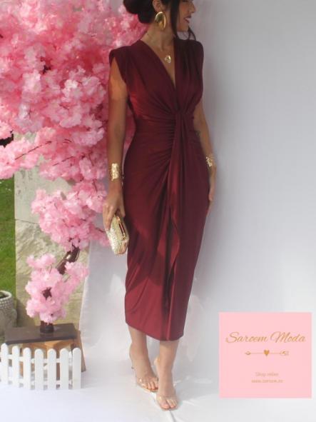 Vestido Damia Granate Satinado [1]