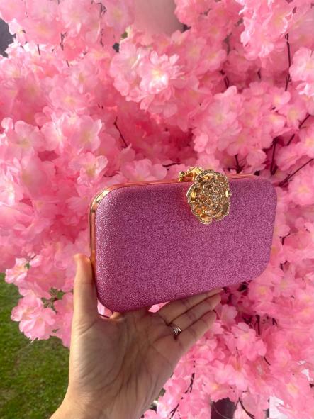Bolso Fiesta Glitter Flor Rosa [1]