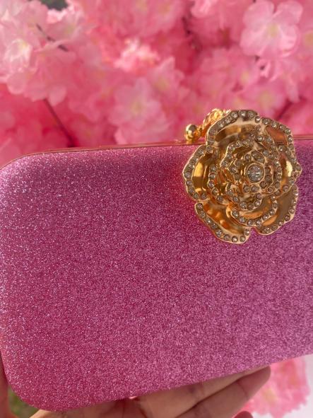 Bolso Fiesta Glitter Flor Rosa [2]