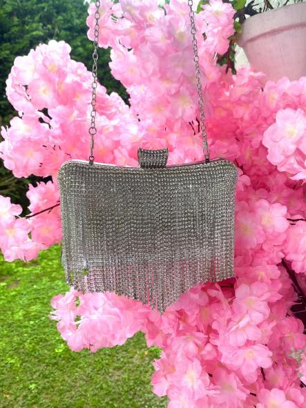Bolso Fiesta Flecos Plata [2]