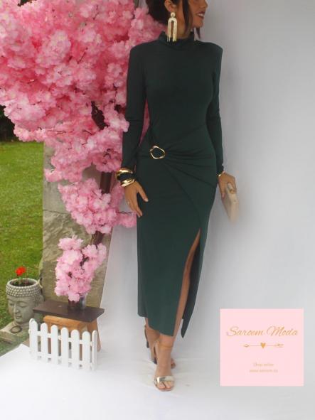 Vestido Nao Verde Botella