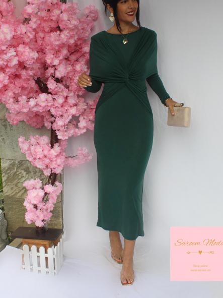 Vestido Sofía Verde Botella [3]