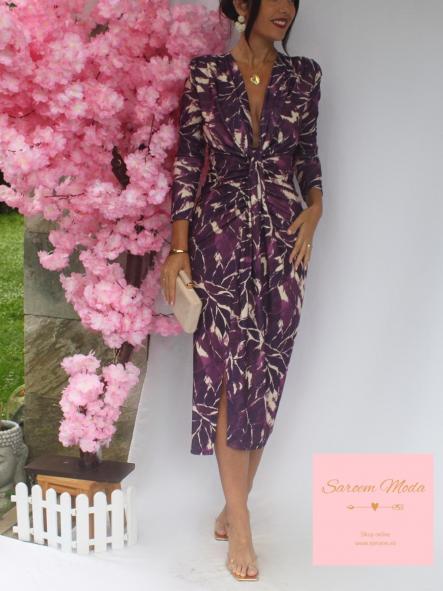 Vestido Damia Estampado Morado