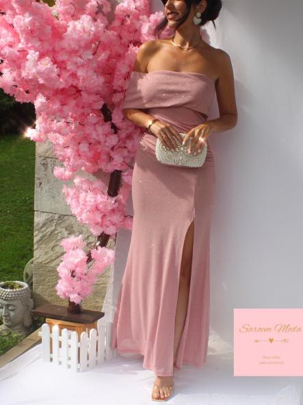 Vestido Támesis Glitter Rosa