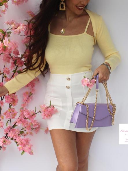 Conjunto top + mangas Amarillo [1]