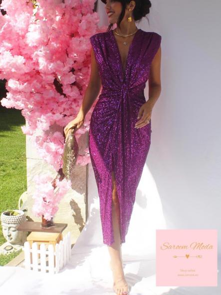 Vestido Damia Lentejuelas Púrpura [1]