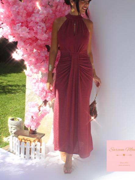 Vestido Sacha Glitter Cobrizo