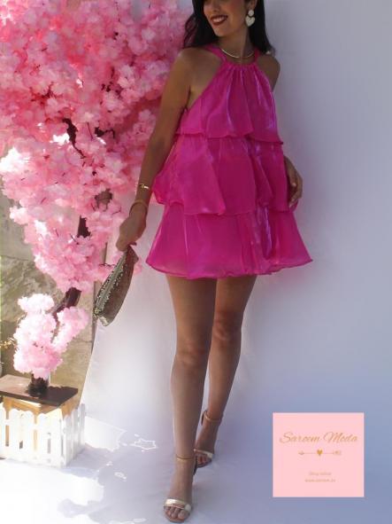 Mini Vestido Mimosa Fucsia [1]