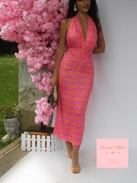 Vestido Akira Fucsia/Naranja