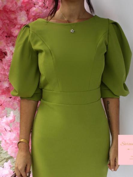 Vestido Copete Pistacho [2]