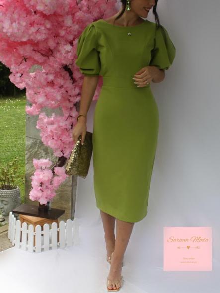 Vestido Copete Pistacho [3]